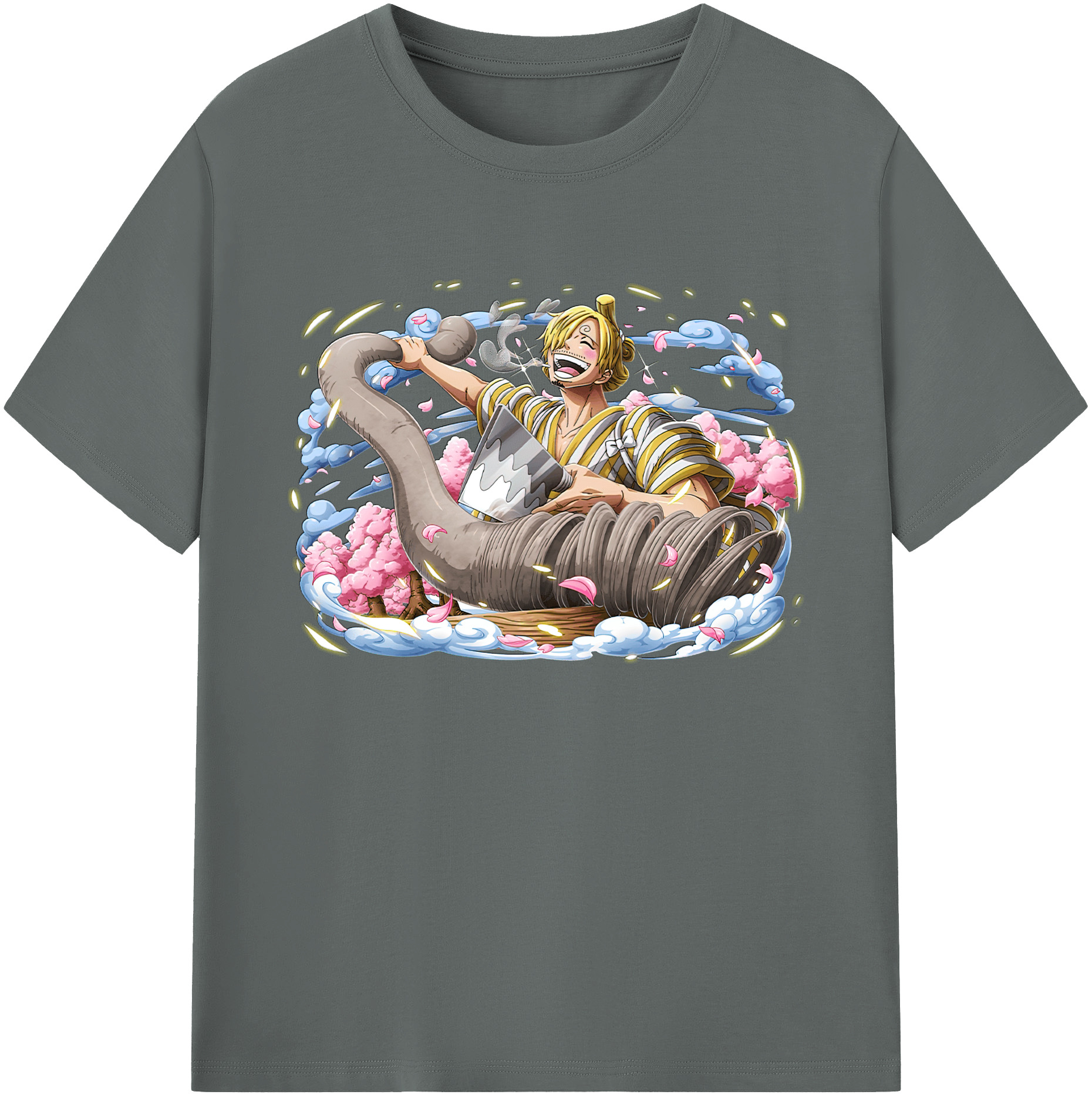 （画像用） ワンピース サンジ ONE PIECE Sanji 綿100％ メンズ半袖Tシャツ｜肌触りやわらか＆通気性